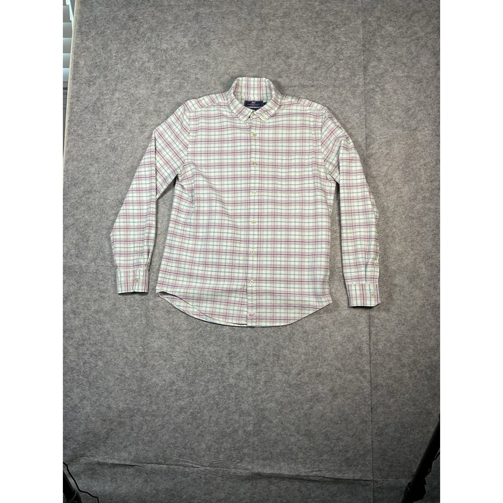 Vineyard Vines Slim Fit Murray Shirt Plaid Button Down Mens Shirt Medium